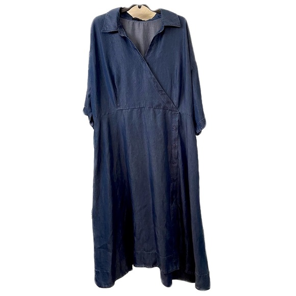 Eloquii Dresses & Skirts - 𝅺nwt Size 26 Eloquii Denim Short Sleeve Maxi Dress (Ep)